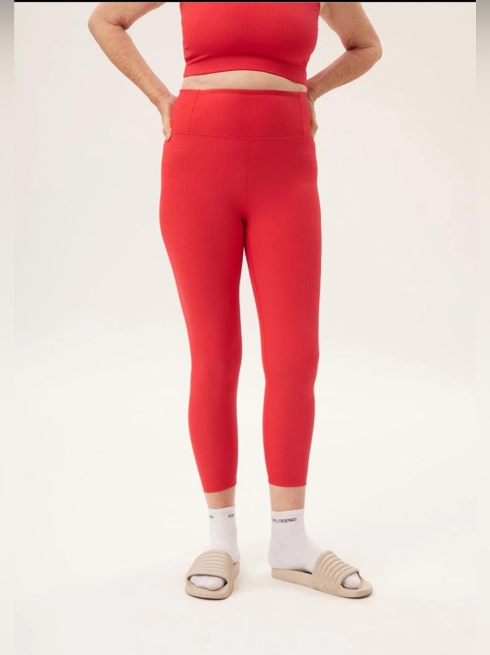Girlfriend Collective Scarlet Rib High-Rise Legging - XL